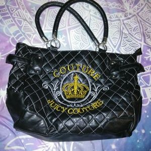 Black Juicy Couture large tote bag purse